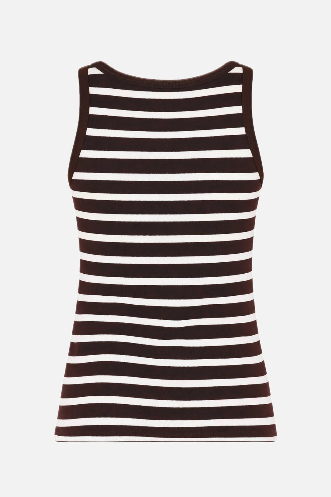 Bruuns Bazaar Women IguanuraBBBoat neck tank top T-shirts Brown stripe