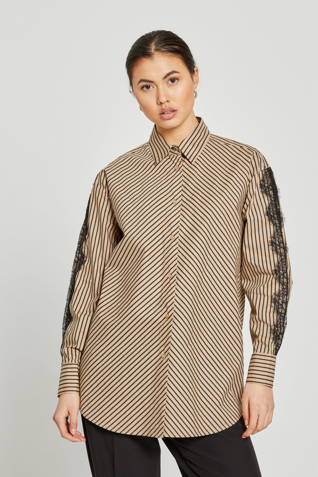 Bruuns Bazaar Women IpoBBLua shirt Shirts Black stripe