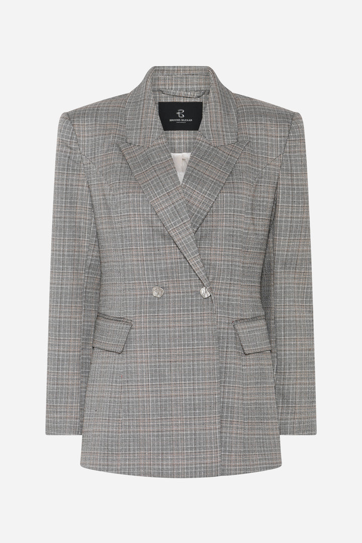 Bruuns Bazaar Women IpomoeaBBTuxana blazer Blazer Brown Check