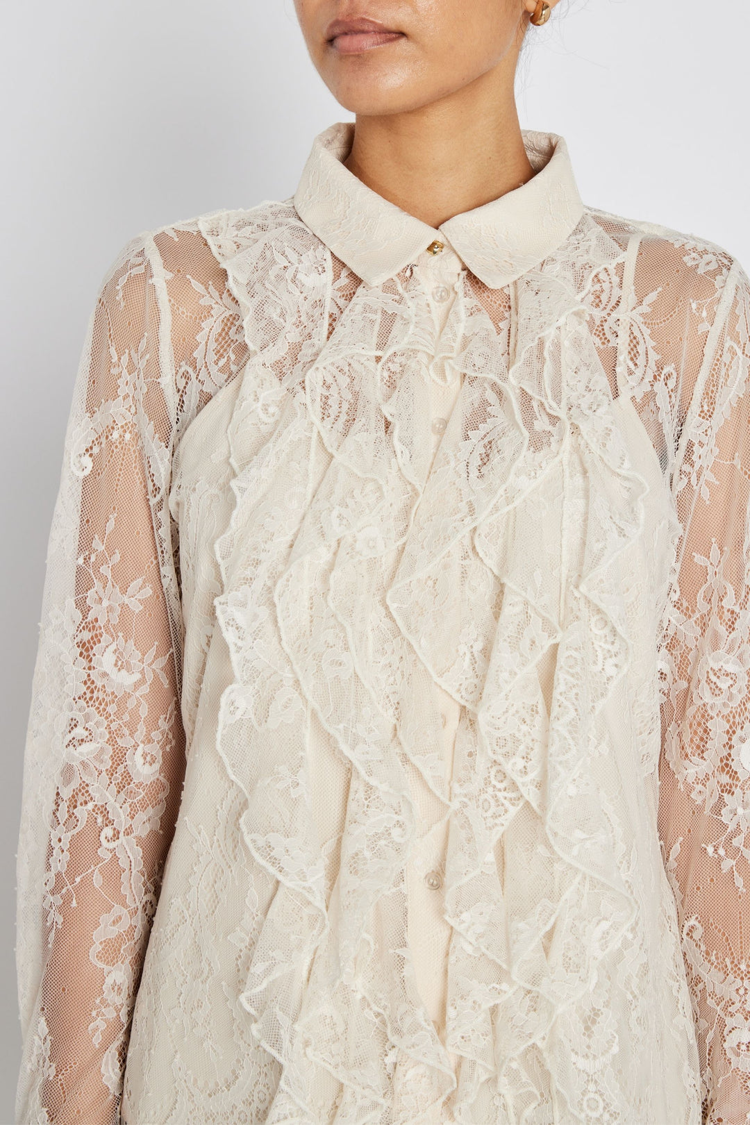 Bruuns Bazaar Women JuaniaBBDaisa shirt Shirts White Sand