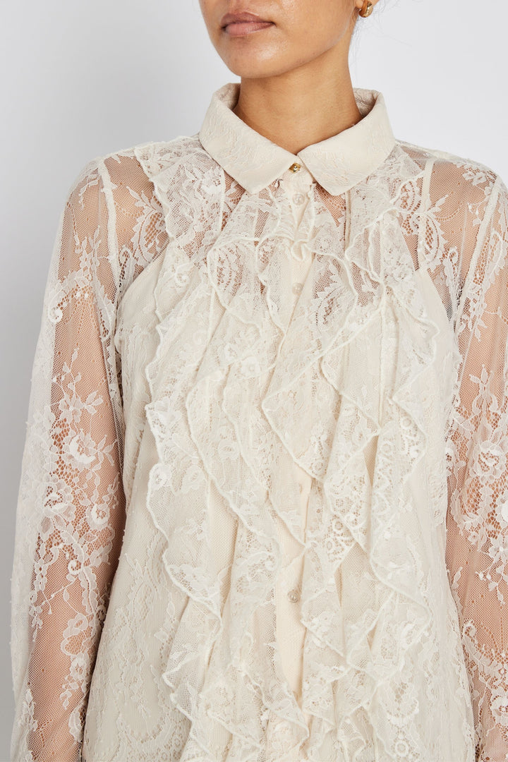 Bruuns Bazaar Women JuaniaBBDaisa shirt Shirts White Sand