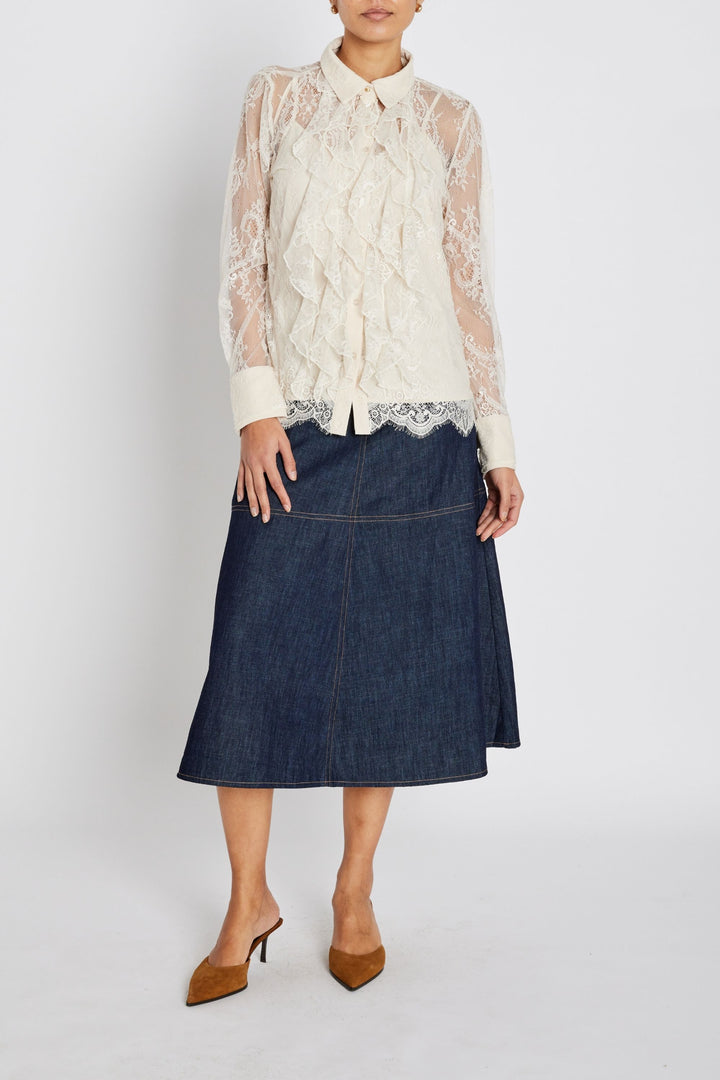 Bruuns Bazaar Women JuaniaBBDaisa shirt Shirts White Sand