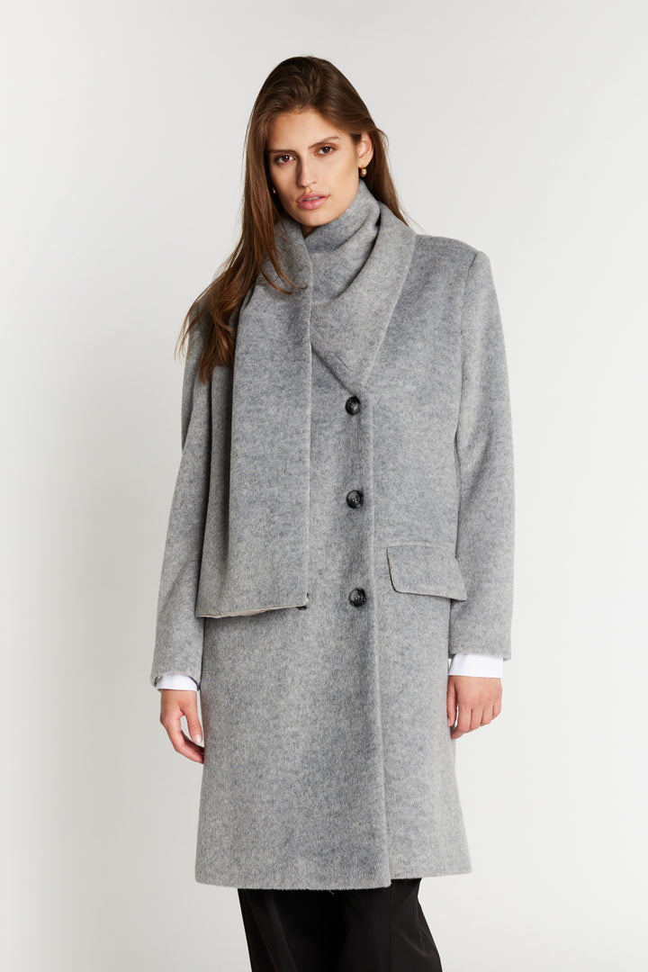 Bruuns Bazaar Women JubaBBAureve coat Outerwear Grey Melange