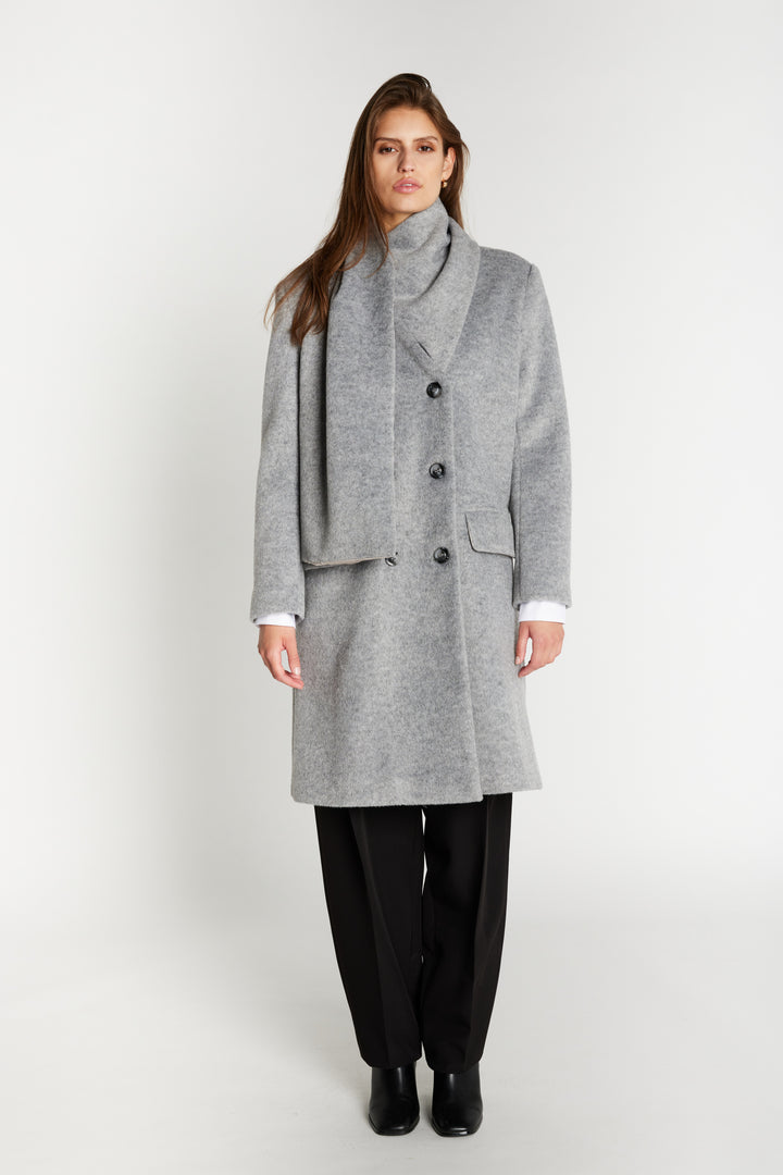 Bruuns Bazaar Women JubaBBAureve coat Outerwear Grey Melange