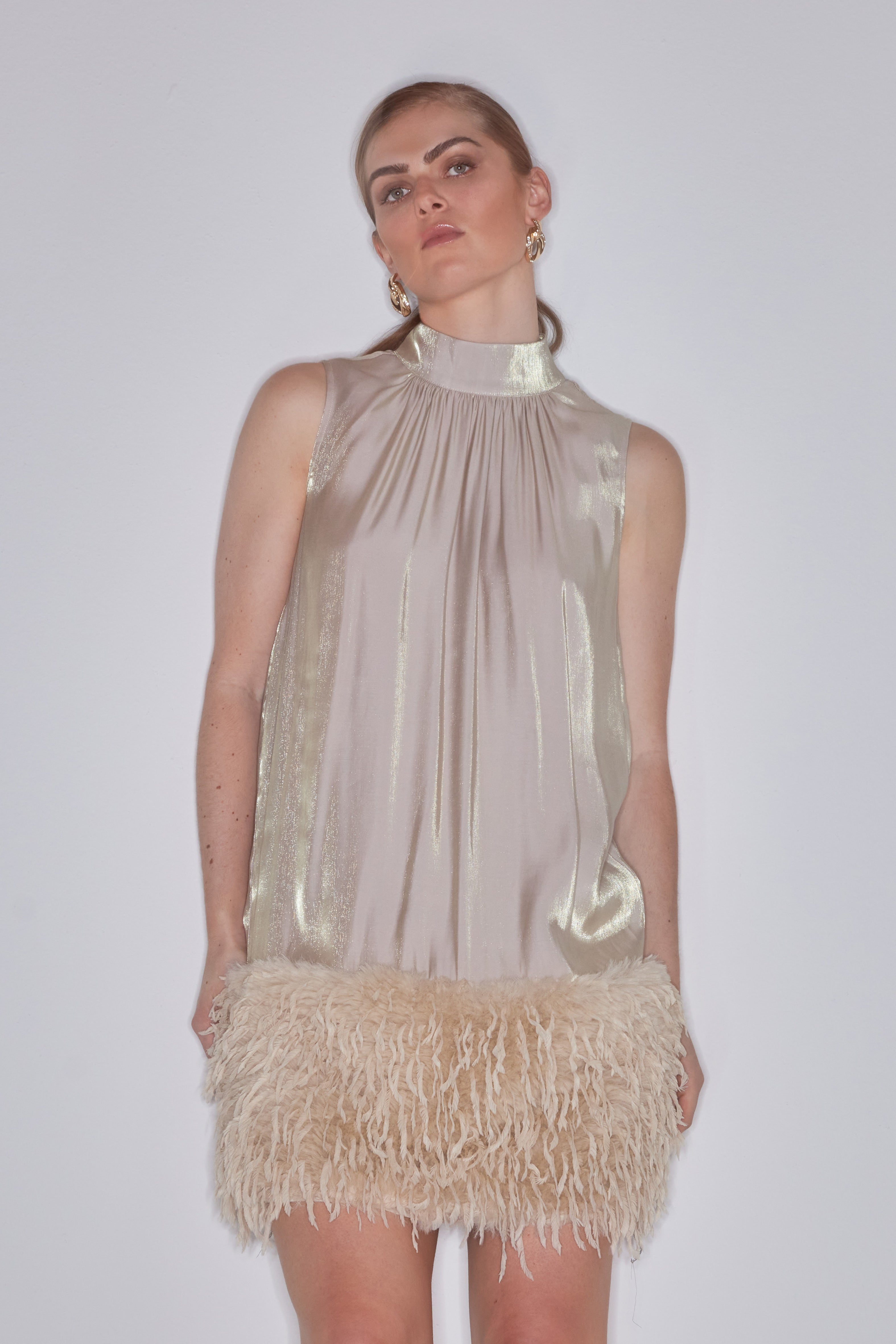 KassianiBBNarine dress - Gold Sand – BRUUNSBAZAAR.COM
