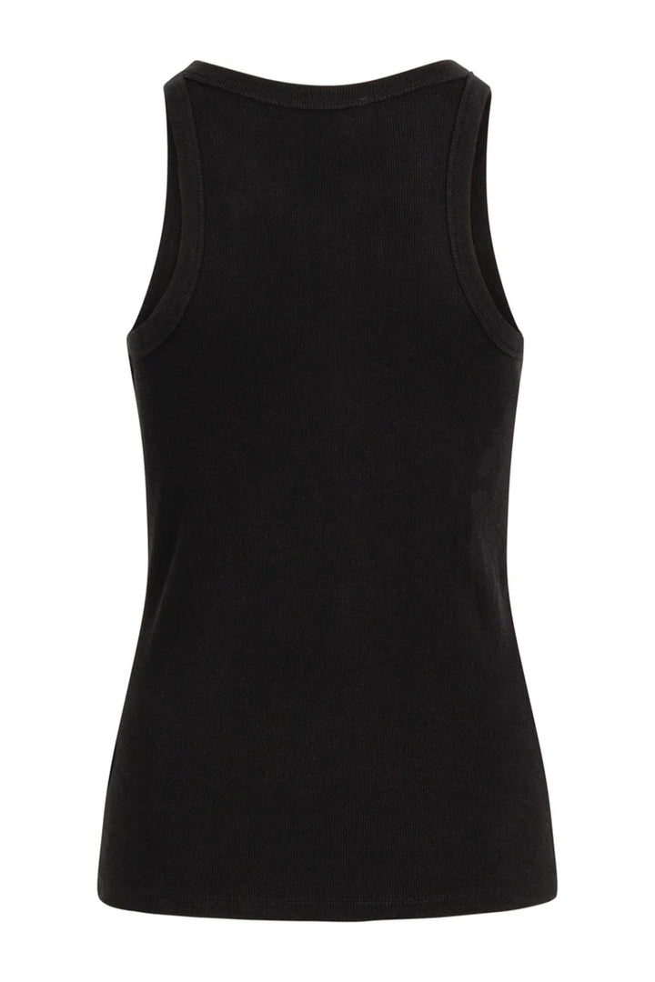 Bruuns Bazaar Women Katy RibBBLong Tank top T-shirts Black