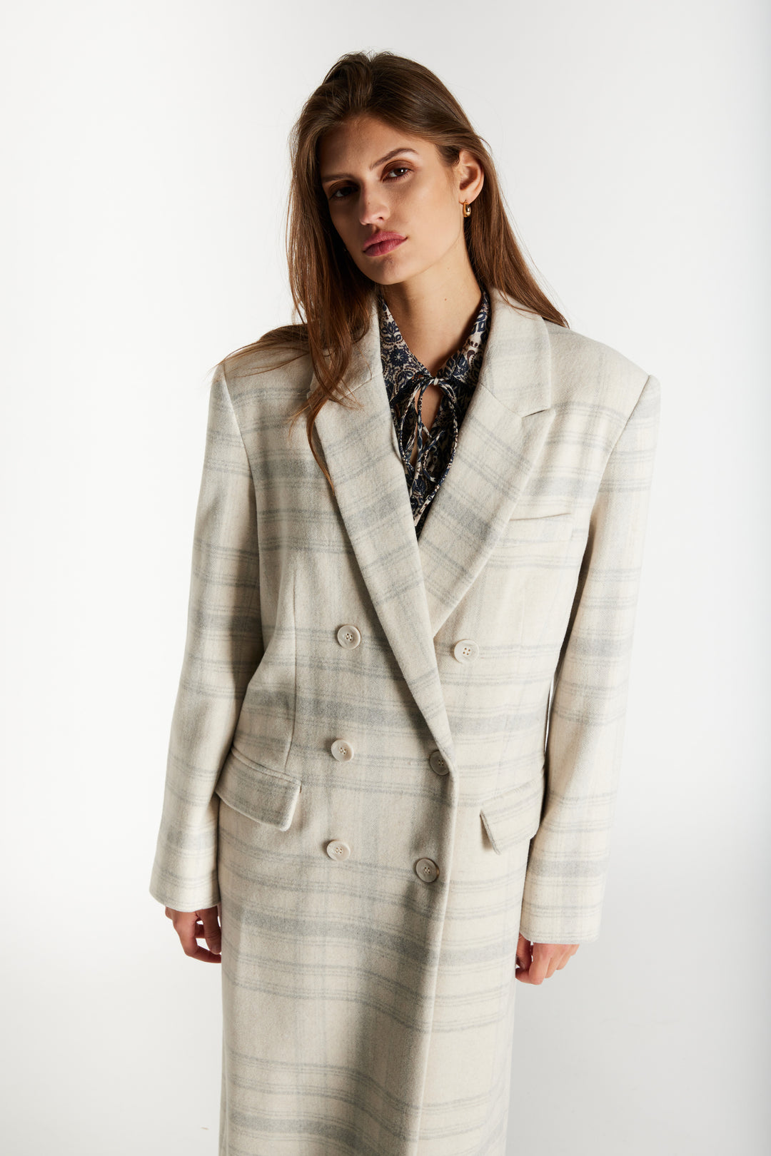 Bruuns Bazaar Women KentioBBAbellas coat Outerwear Beige check