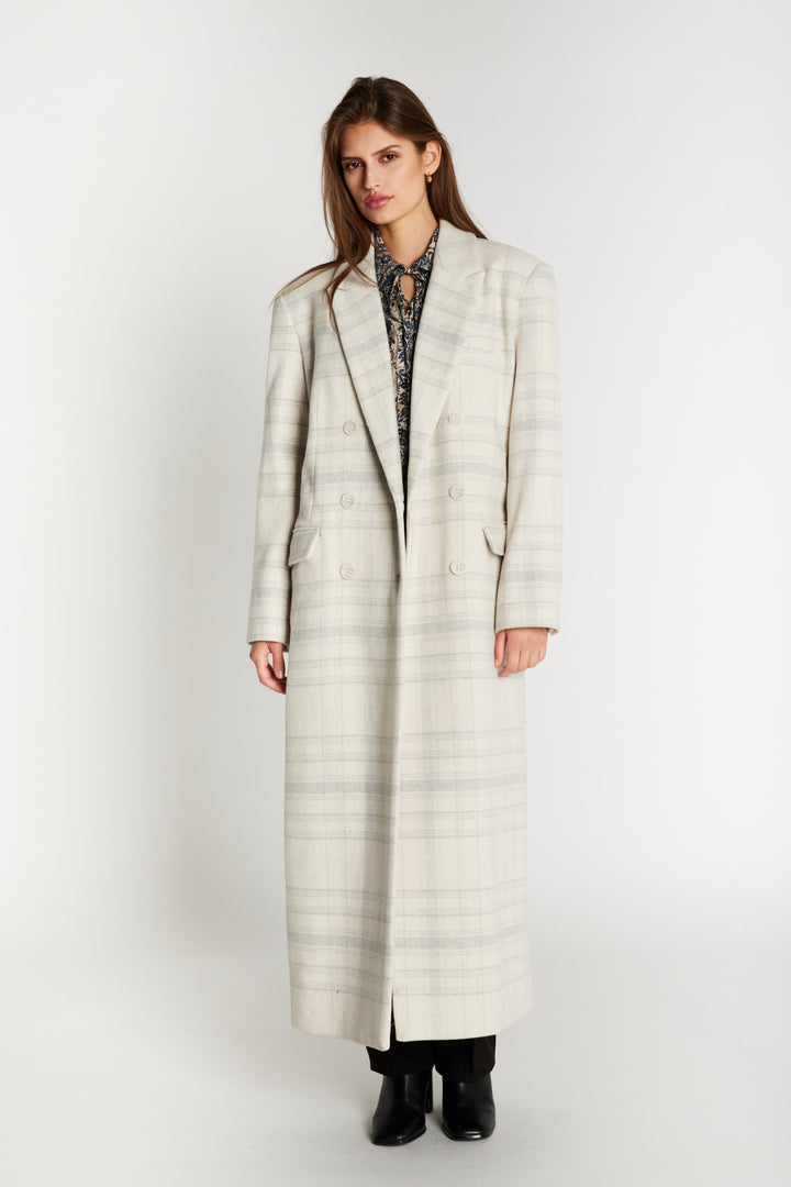 Bruuns Bazaar Women KentioBBAbellas coat Outerwear Beige check