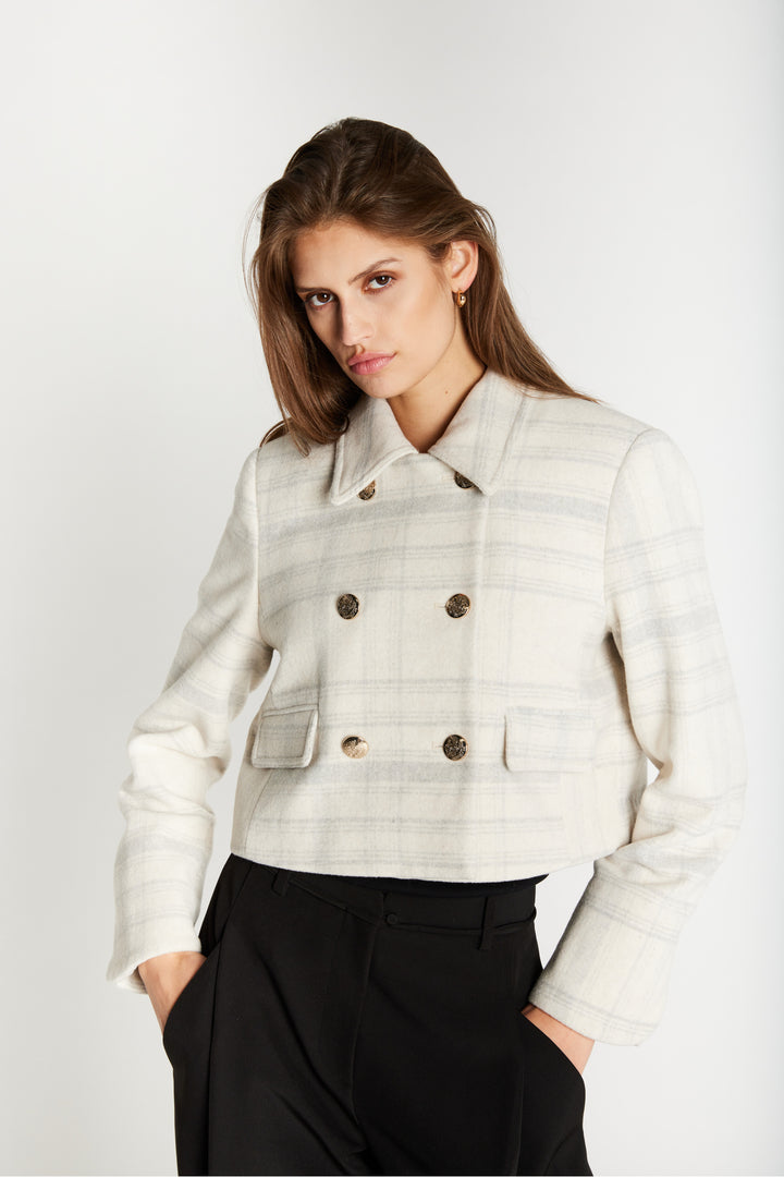 Bruuns Bazaar Women KentioBBTyrah jacket Outerwear Beige check