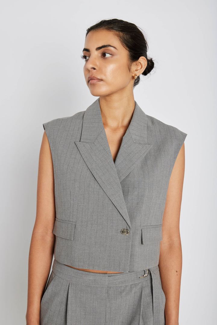 Bruuns Bazaar Women LataniaBBLinis waistcoat Vest Grey