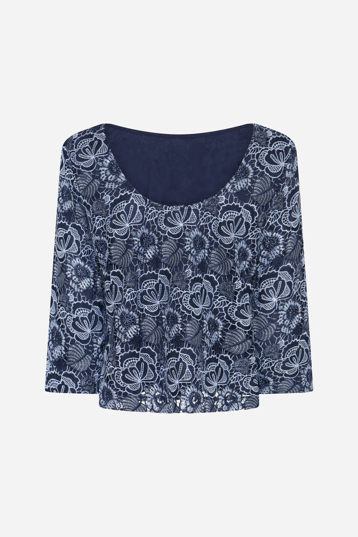 Bruuns Bazaar Women MauritiaBBIgnara blouse Blouse Blue flower