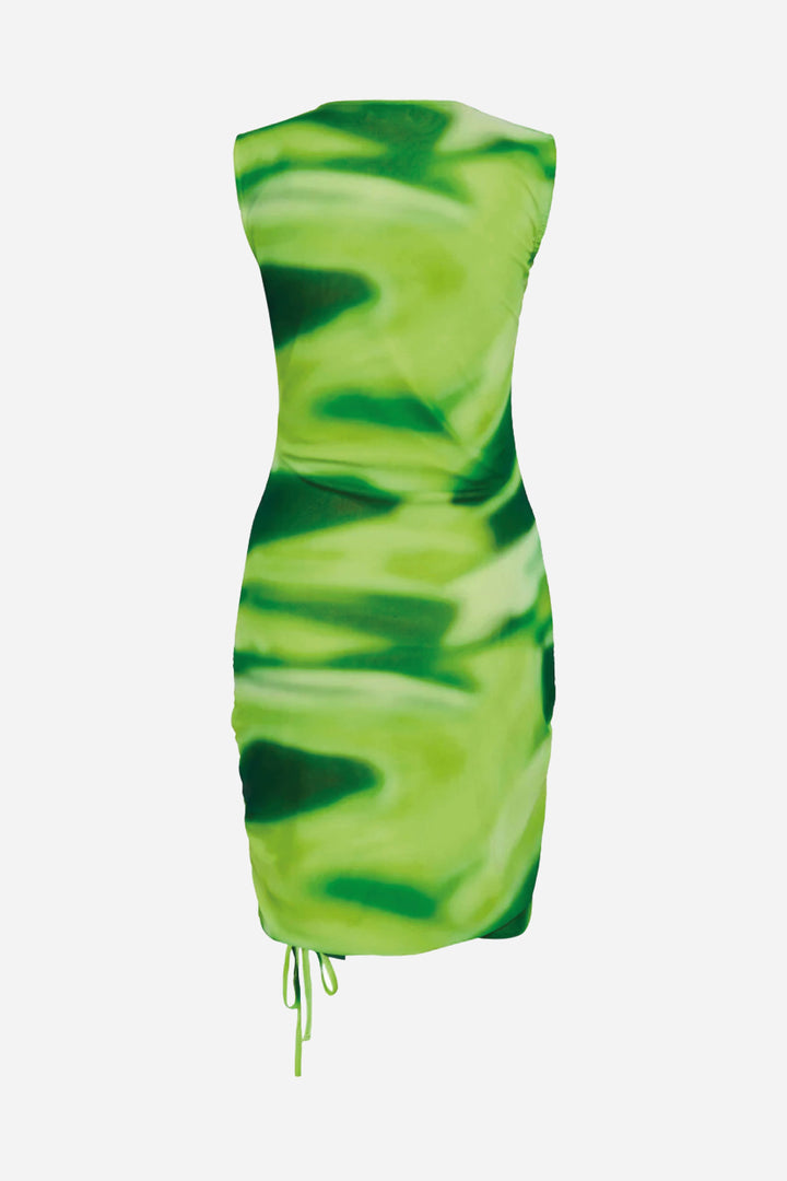 BZR MelaBZCrinckle dress Dress Lime AOP