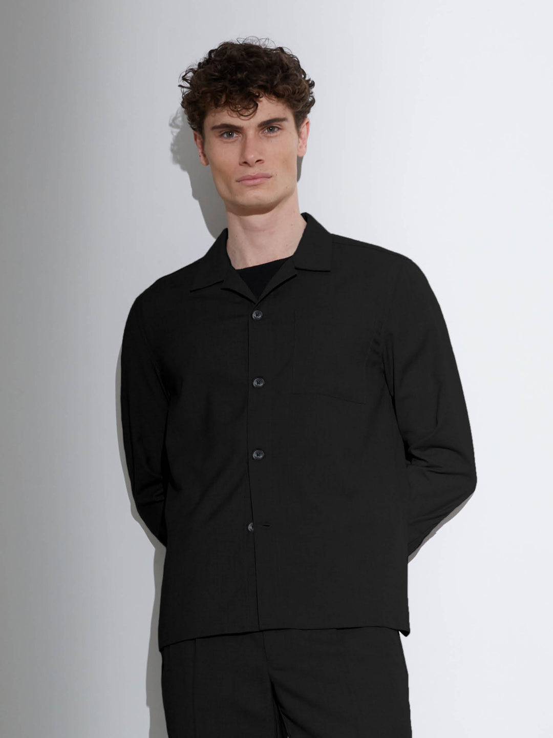 Bruuns Bazaar Men MicksBBStone shacket Shirts Black
