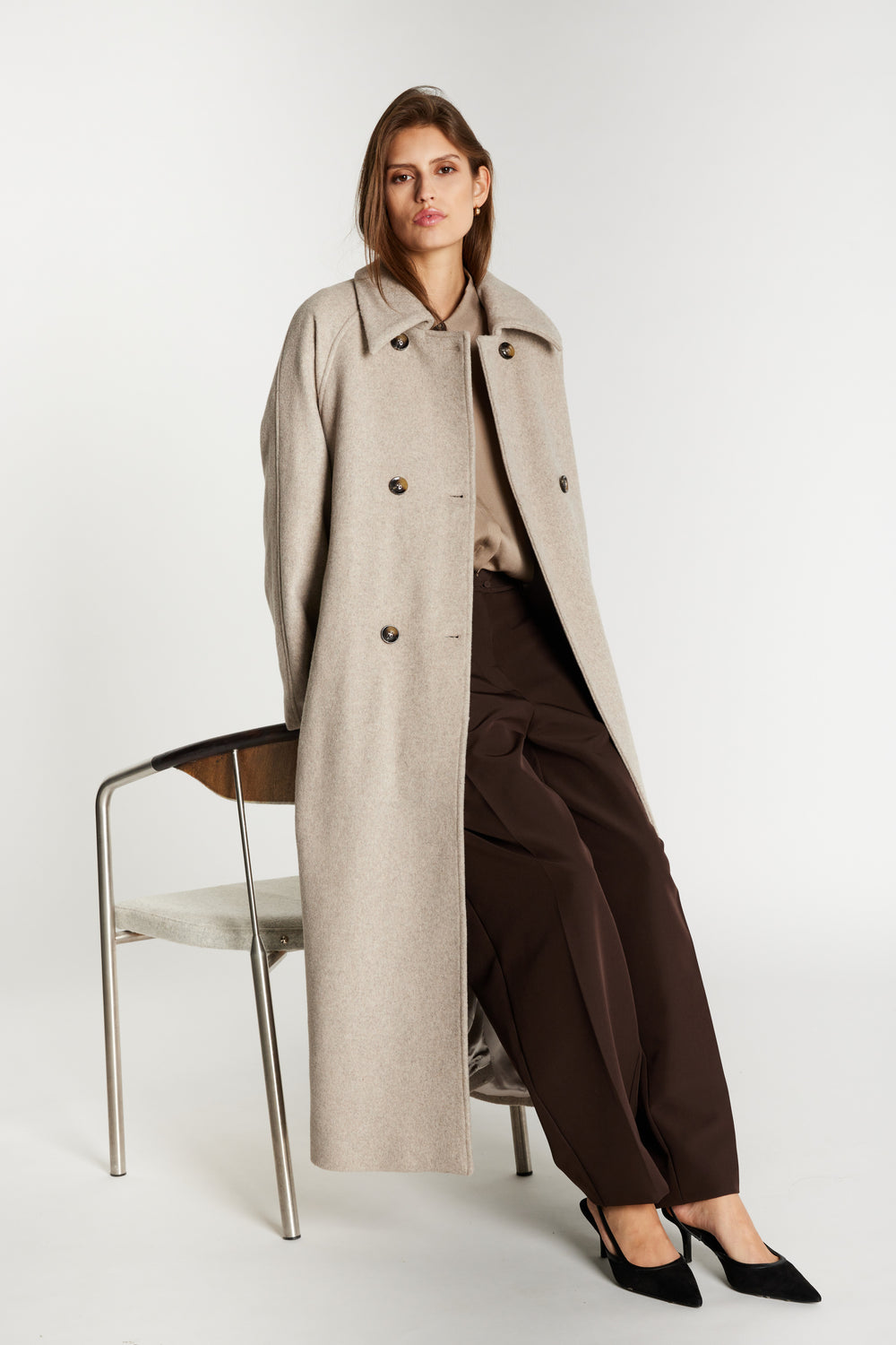 Bruuns Bazaar Women OranioBBBAuvira coat Outerwear .Sand