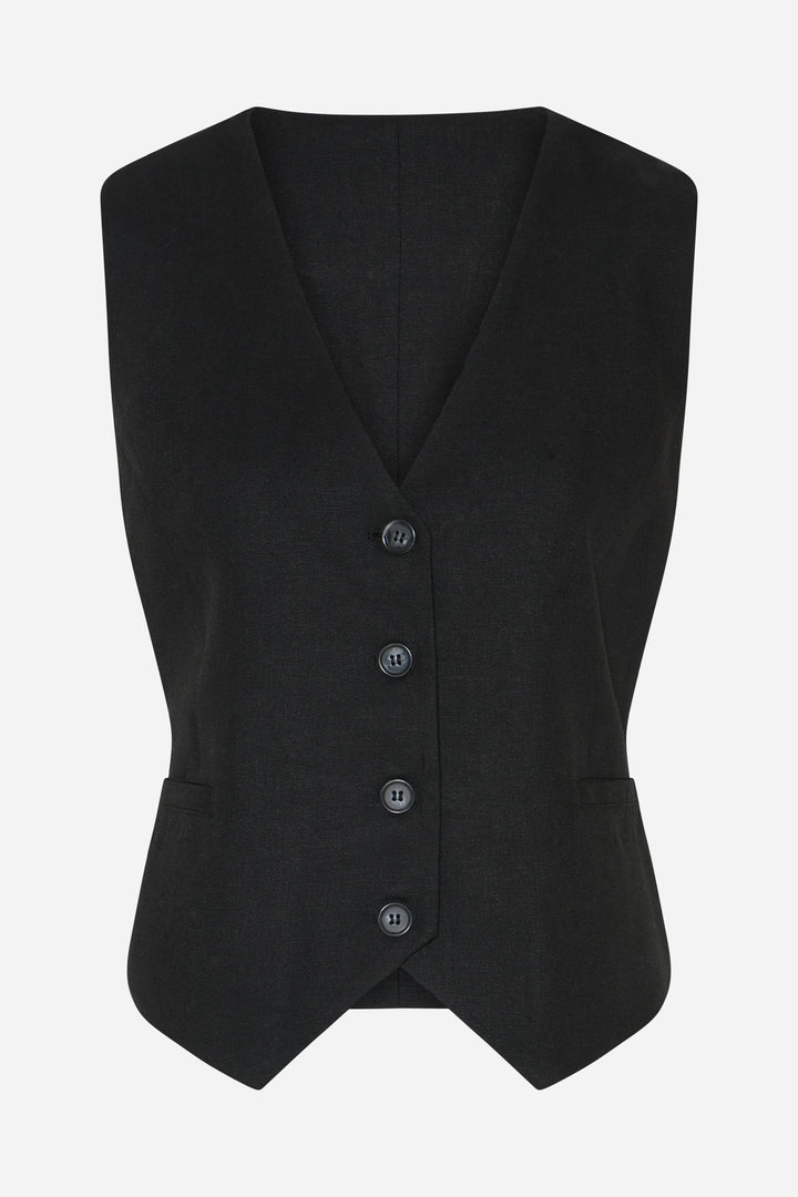 Bruuns Bazaar Women OxalisBBBielle Waistcoat Blazer Black