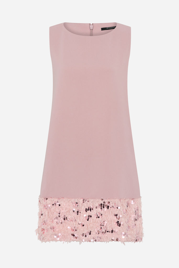 ted baker pink shift dress Ted Baker Women Shift Dress Pink Collared 3/4 Sleeve Short Viscose Zip Size  1