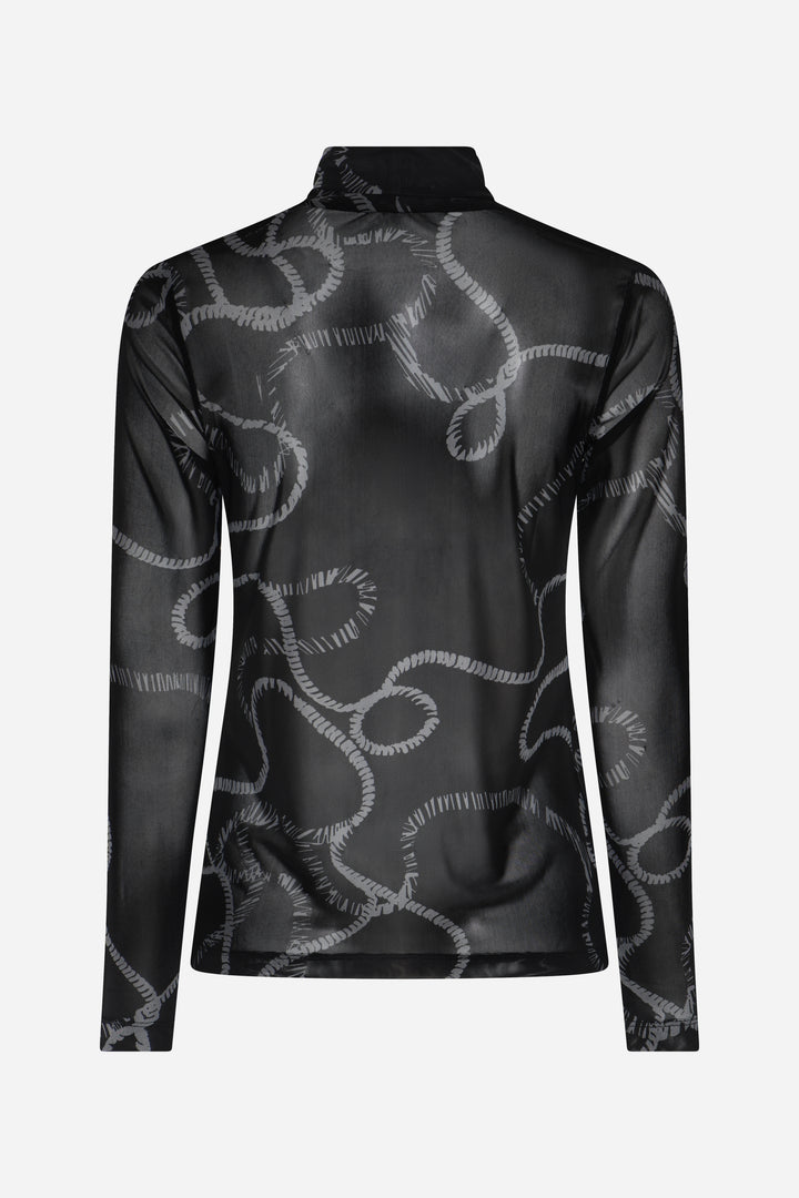 Bruuns Bazaar Women PhloxBBAstri blouse T-shirts Black robe print
