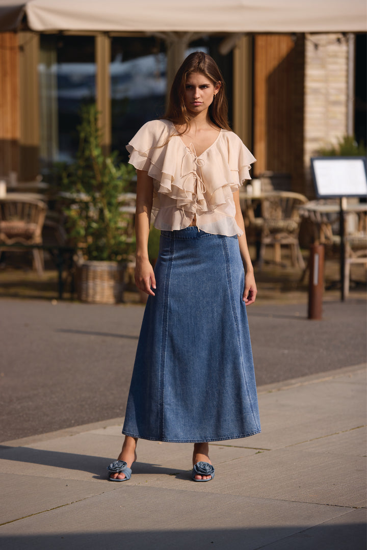 Bruuns Bazaar Women PlatieBBAliya skirt Skirt Blue Denim