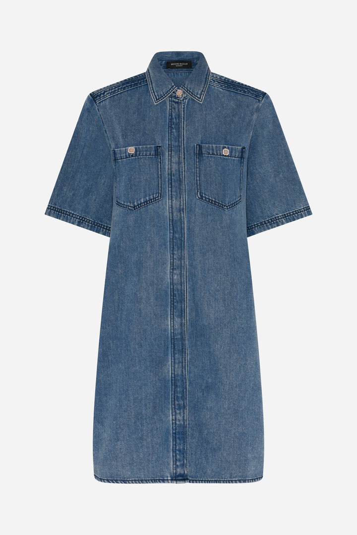 Bruuns Bazaar Women PlatieBBZigata dress Dress Blue Denim