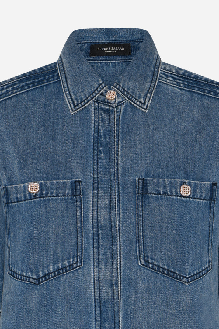 Bruuns Bazaar Women PlatieBBZigata dress Dress Blue Denim