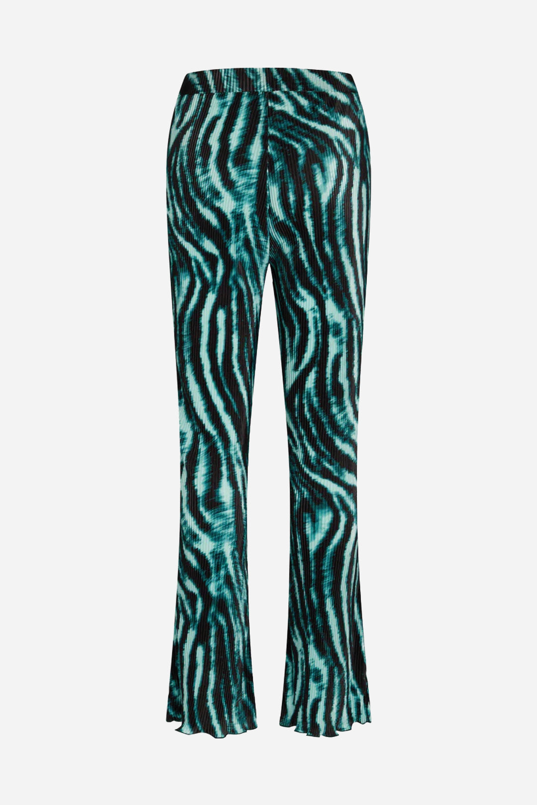 BZR PleataBZSlit pants Pants Teal Green