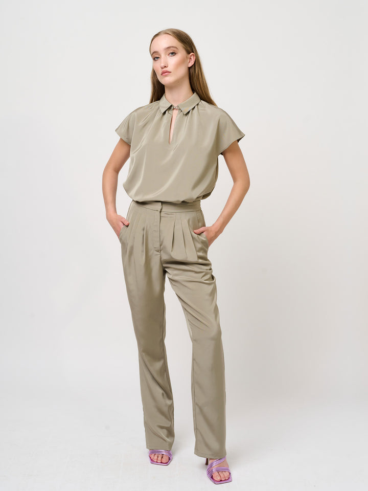 Bruuns Bazaar Women RatumBBAkara pants Pants Roasted Grey Khaki