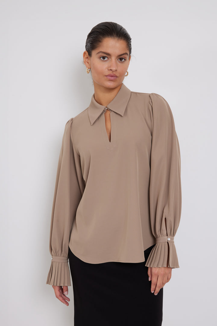 Bruuns Bazaar Women RatumaBBAddy blouse Blouse Roasted Grey Khaki