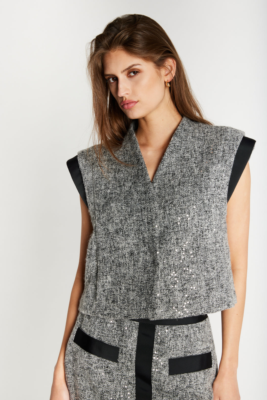 Bruuns Bazaar Women RhytisBBSila vest Vest Grey Melange