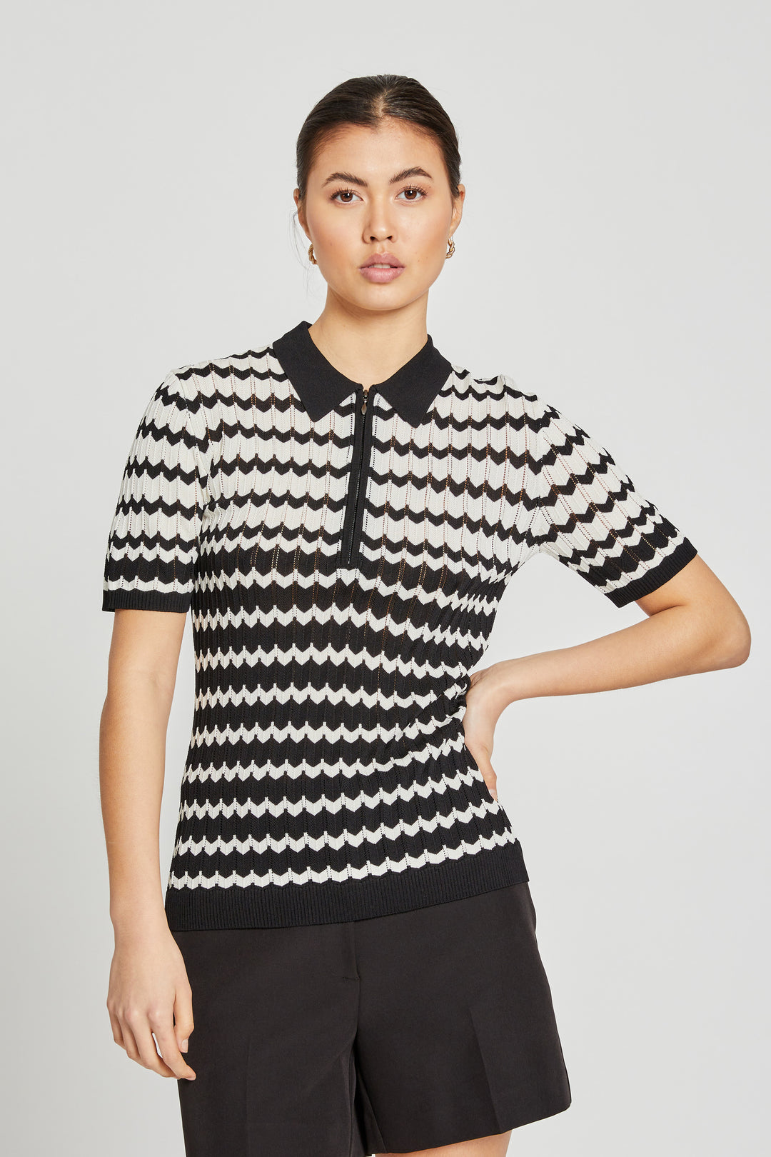 Bruuns Bazaar Women RiversBBKatalin knit polo Knit White Cream/Black