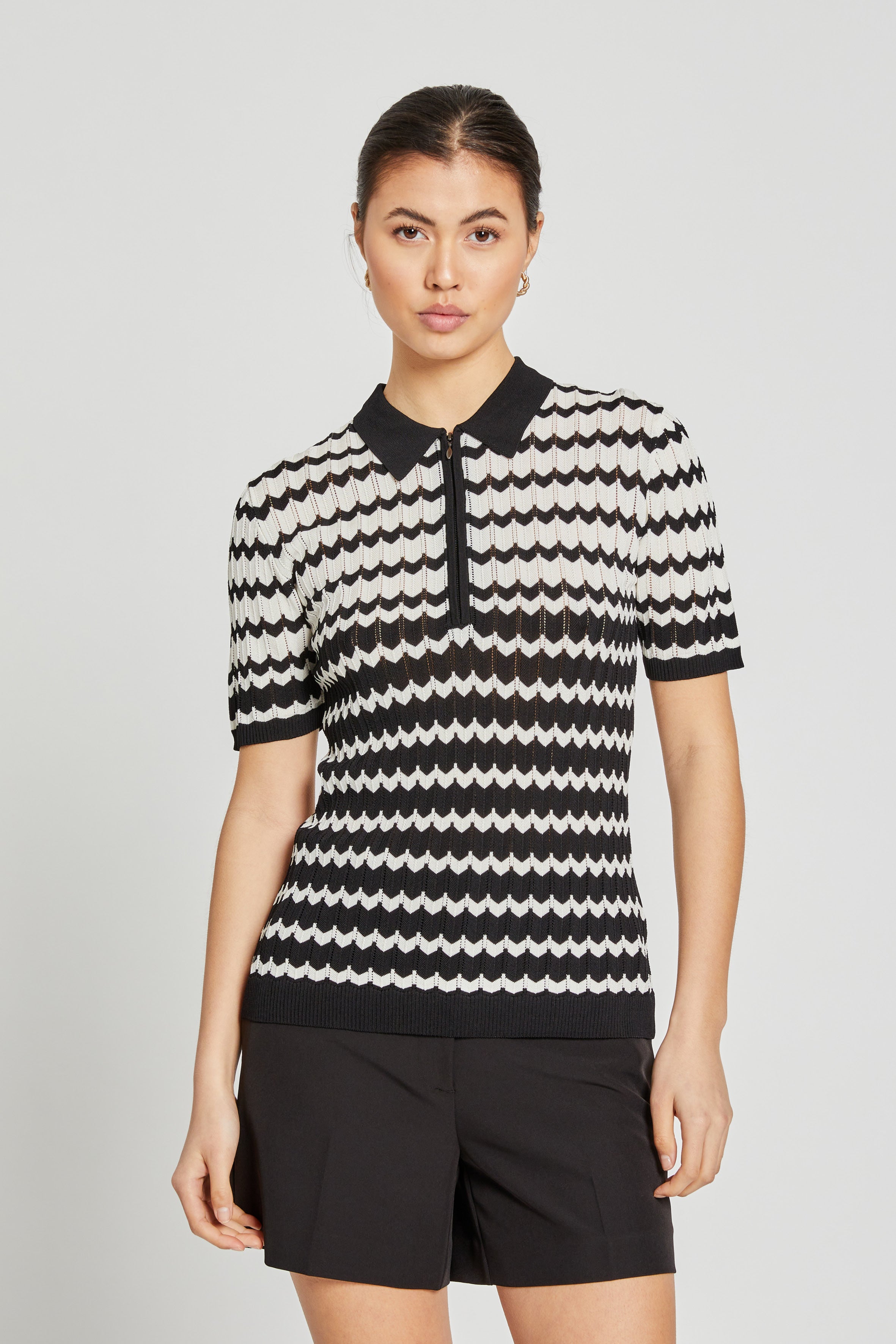 RiversBBKatalin knit polo - White Cream/Black – BRUUNSBAZAAR.COM