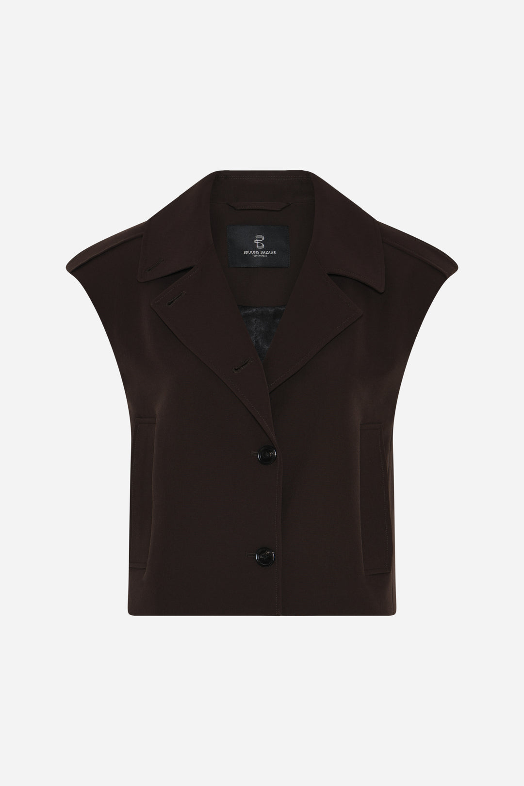 Bruuns Bazaar Women RubySusBBLita waistcoat Vest Dark Brown