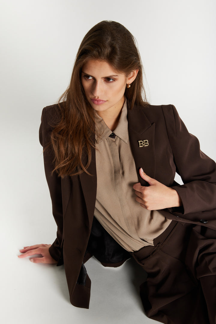 Bruuns Bazaar Women RubySusBBSora blazer Blazer Dark Brown