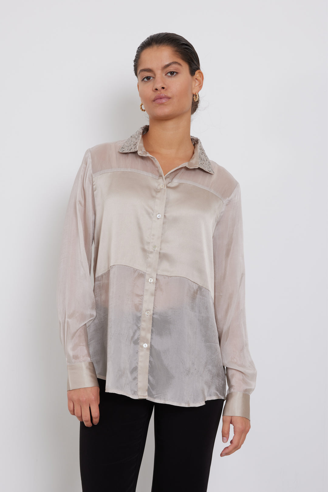 Bruuns Bazaar Women SheerBBFunda shirt Shirts Silver Cloud
