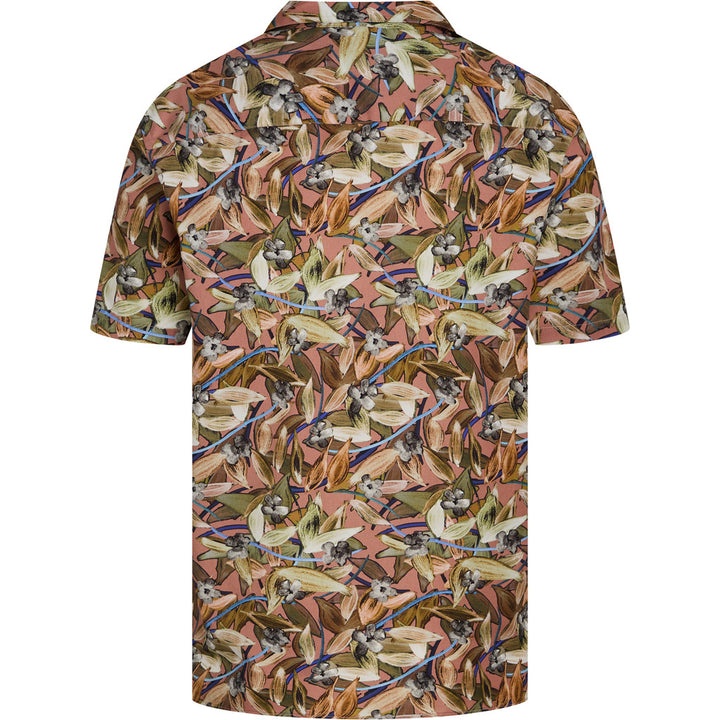 Bruuns Bazaar Men Sky Homer shirt Shirts Light Mahogany flowers