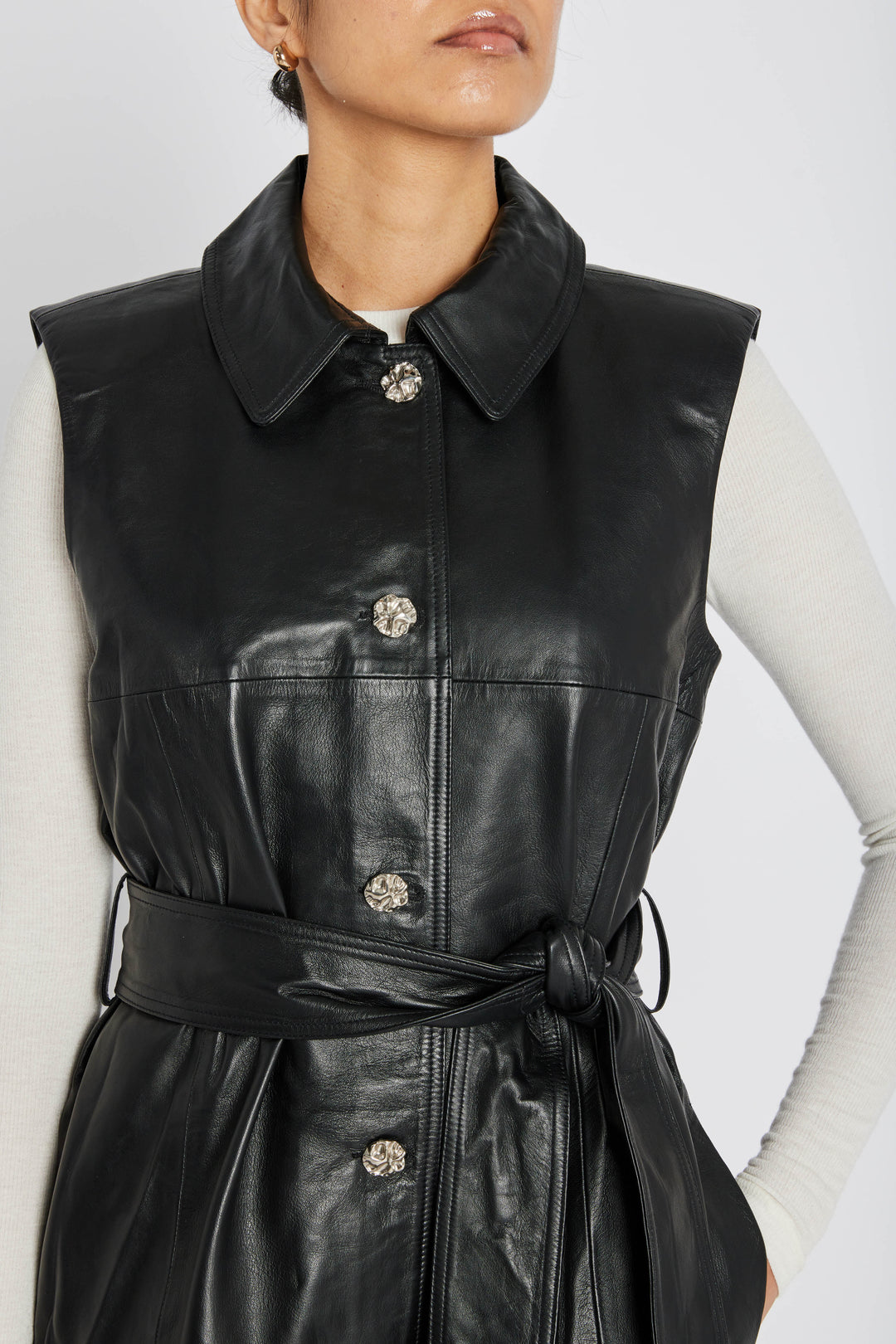 Bruuns Bazaar Women SoftBBToria Leather dress Dress Black