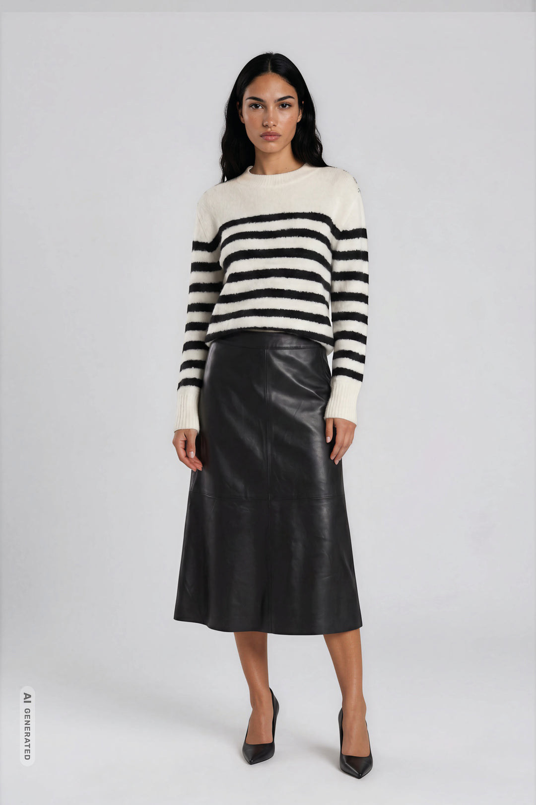 Bruuns Bazaar Women SoftiBBIreni leather skirt Skirt Black