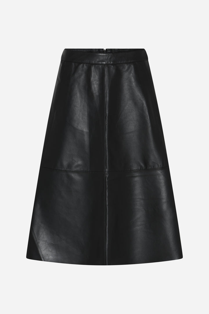 Bruuns Bazaar Women SoftiBBIreni leather skirt Skirt Black