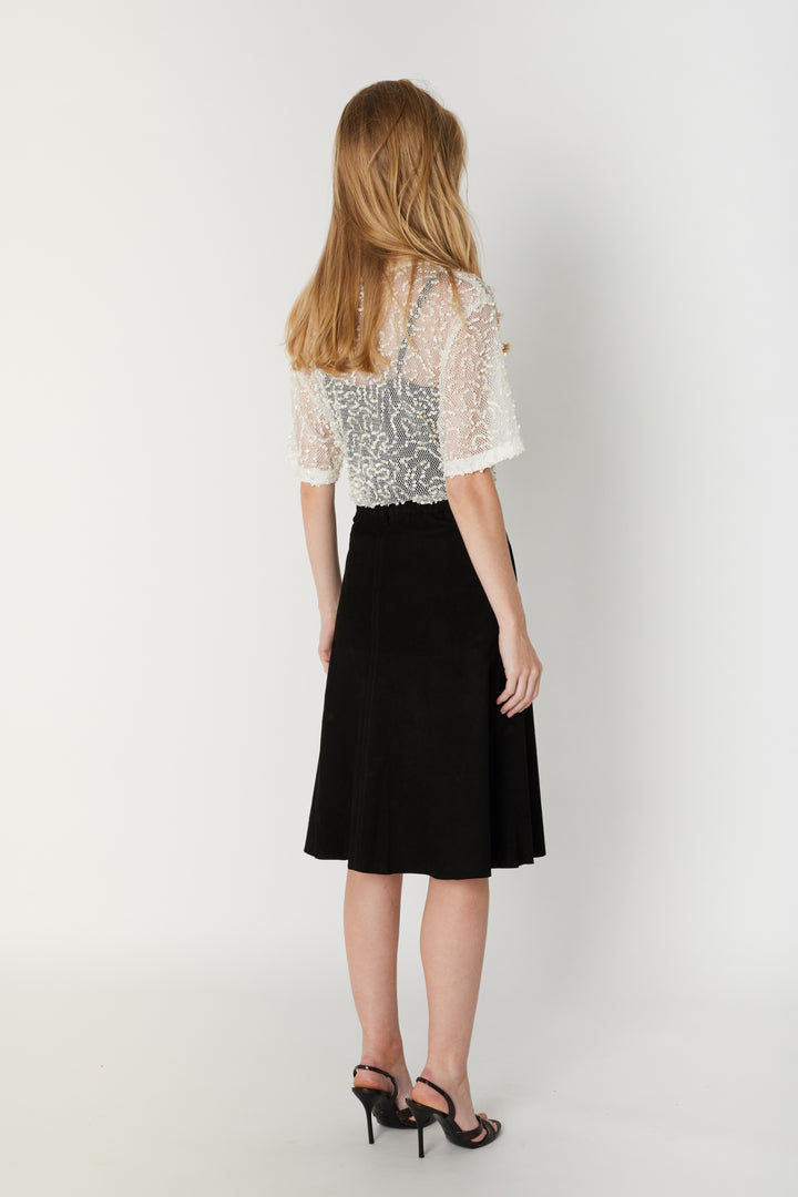 Bruuns Bazaar Women SuedaBBIrene suede skirt Skirt Black