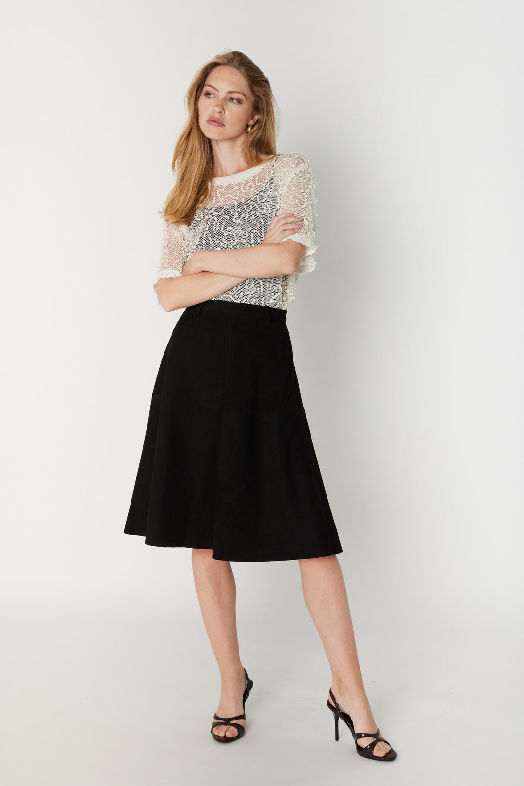 Bruuns Bazaar Women SuedaBBIrene suede skirt Skirt Black