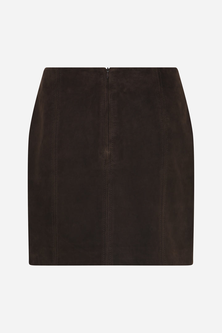 Bruuns Bazaar Women SuedaBBSianata suede skirt Skirt Dark Brown