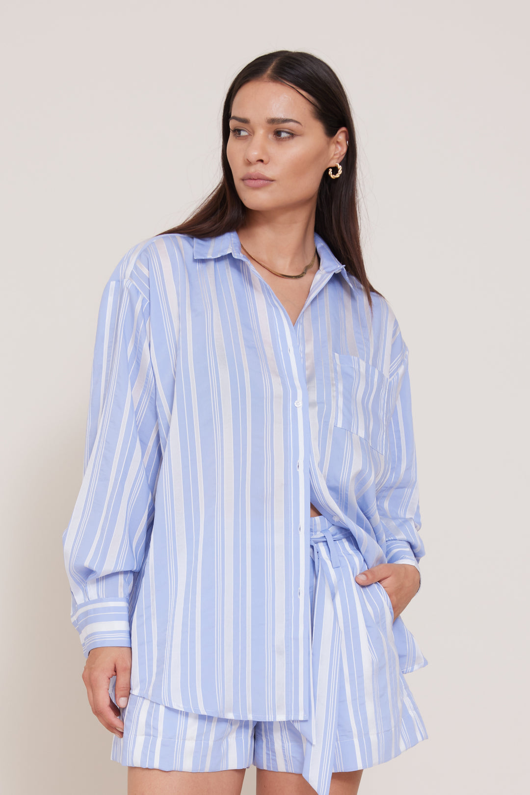 Bruuns Bazaar Women SwiniesBBLouise shirt Shirts Blue Stripe