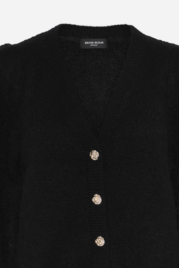 Bruuns Bazaar Women SyringabrushedBBKrista knit cardigan Knit Black