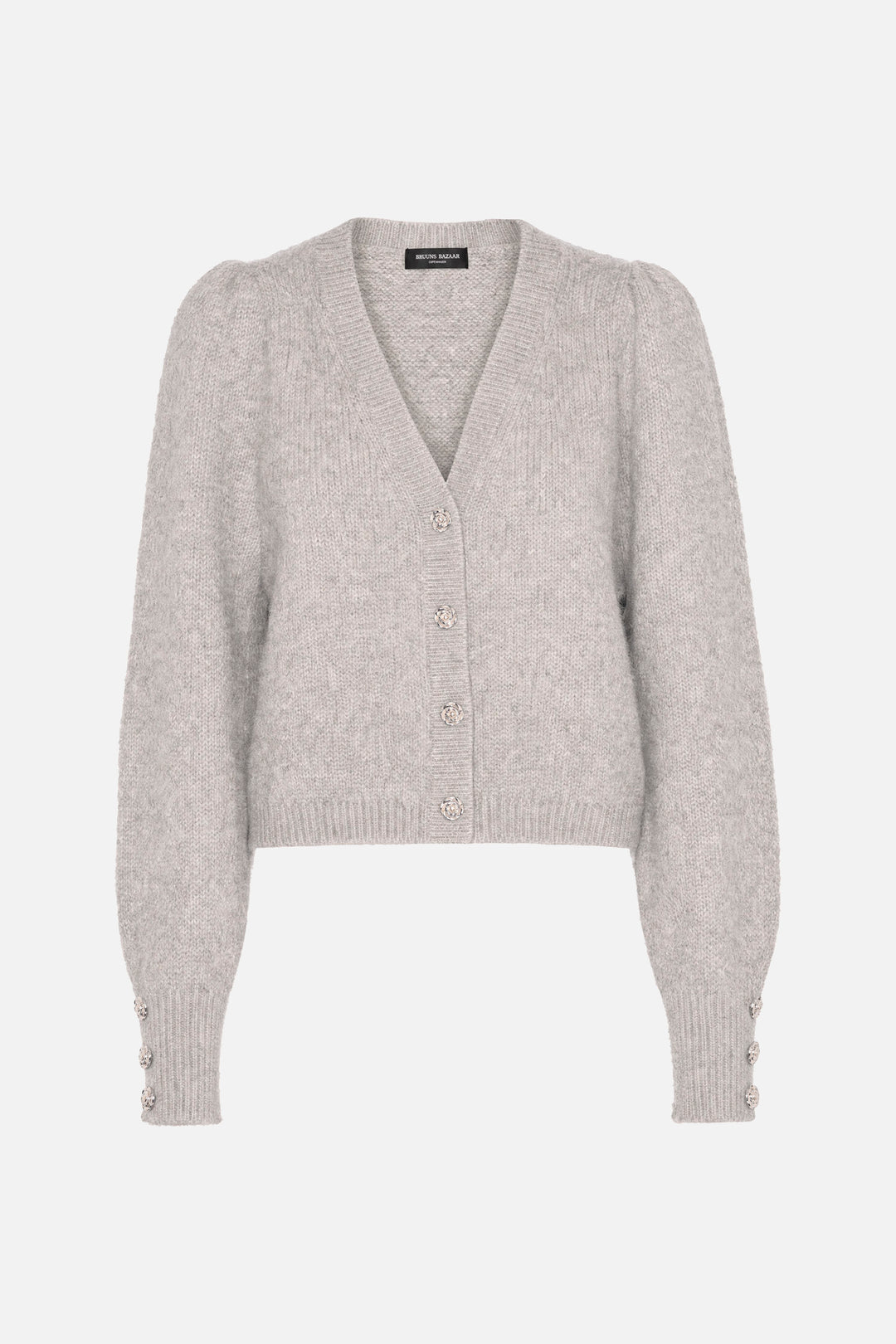 Bruuns Bazaar Women SyringabrushedBBKrista knit cardigan Knit Light grey melange