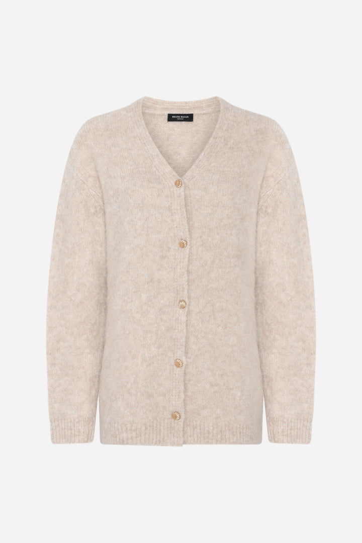 Bruuns Bazaar Women SyringabrushedBBVerna knit cardigan Knit Beige