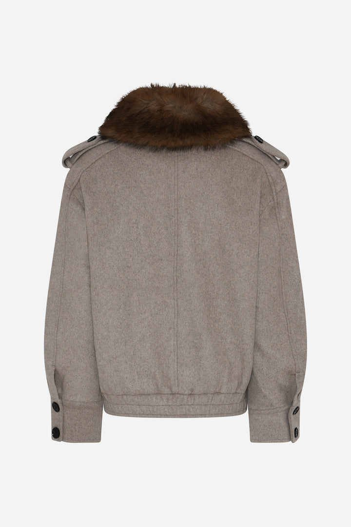 Bruuns Bazaar Women VioletBBUmi jacket Outerwear Sand Melange