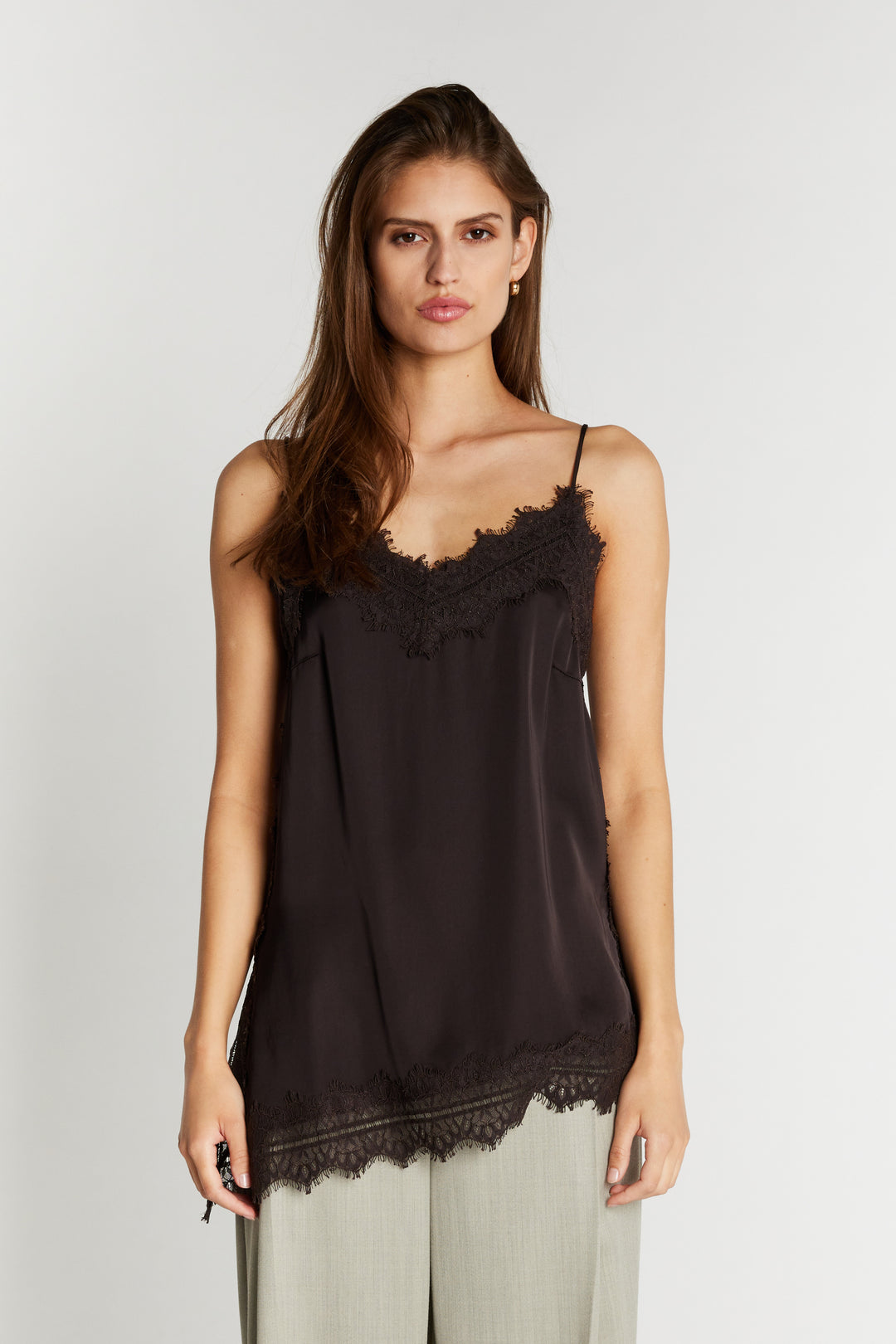 Bruuns Bazaar Women WeckiaBBCamila top Blouse Dark Brown