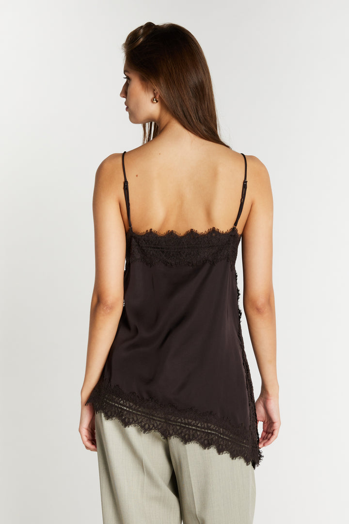 Bruuns Bazaar Women WeckiaBBCamila top Blouse Dark Brown