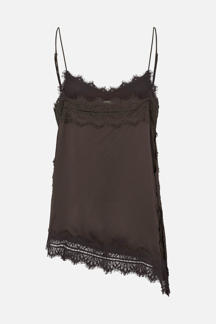 Bruuns Bazaar Women WeckiaBBCamila top Blouse Dark Brown